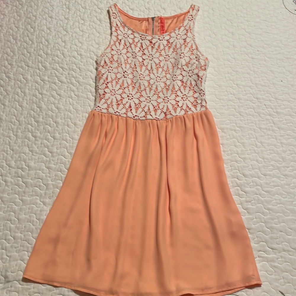 Mini A-Line Dress with Lace Top